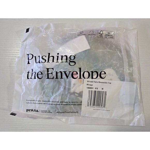 NWT PrAna Women's Willow Falls Reversible Swim Top in Mirage Size Medium Blue - Picture 4 of 8